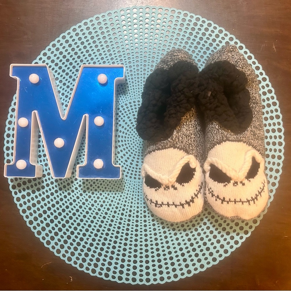 Nightmare Before Christmas Pull-On Slipper Socks Women's Approximate Size 4-10